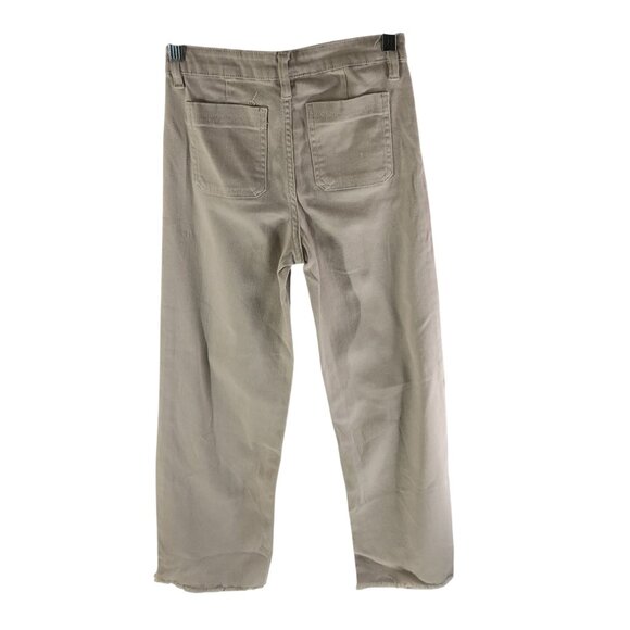 YMI Girls Wide Leg Jeans Stretch Raw Hem Beige 14 - Picture 2 of 4